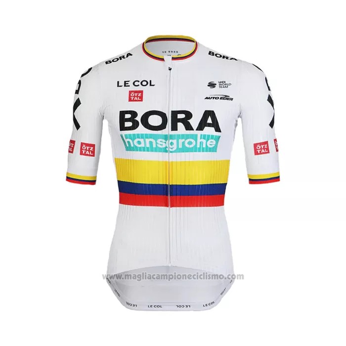 2022 Abbigliamento Ciclismo Bora-Hansgrone Giallo Blu Rosso Manica Corta e Salopette